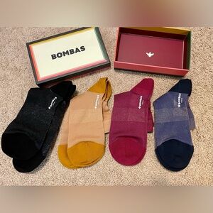 Bombas Women’s Sheer Sparkle Quarter 4-Pack Gift Box